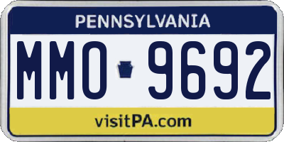PA license plate MMO9692