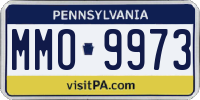 PA license plate MMO9973