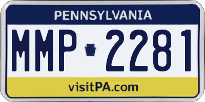 PA license plate MMP2281