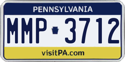 PA license plate MMP3712