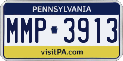 PA license plate MMP3913