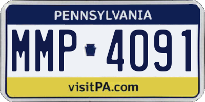 PA license plate MMP4091