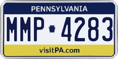 PA license plate MMP4283