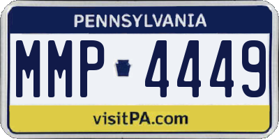 PA license plate MMP4449