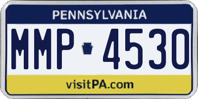 PA license plate MMP4530