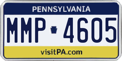 PA license plate MMP4605