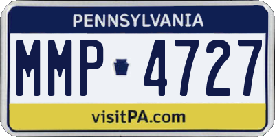 PA license plate MMP4727