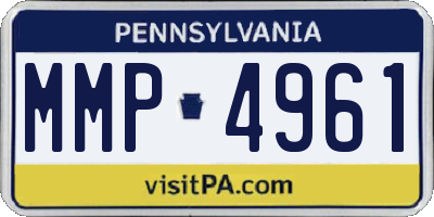 PA license plate MMP4961