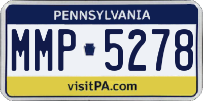 PA license plate MMP5278