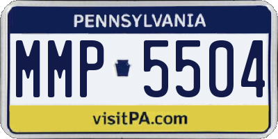 PA license plate MMP5504
