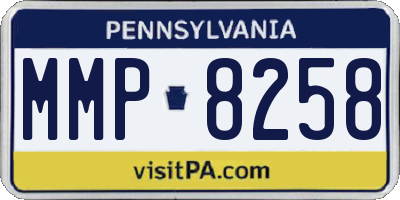 PA license plate MMP8258