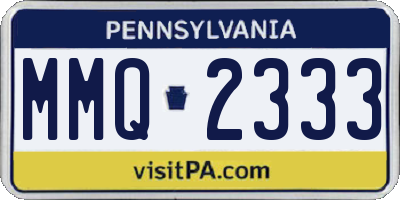 PA license plate MMQ2333