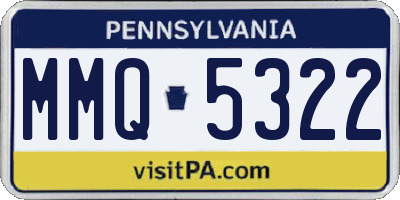 PA license plate MMQ5322
