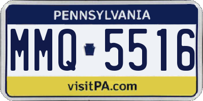 PA license plate MMQ5516