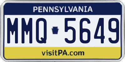 PA license plate MMQ5649