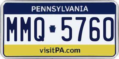PA license plate MMQ5760