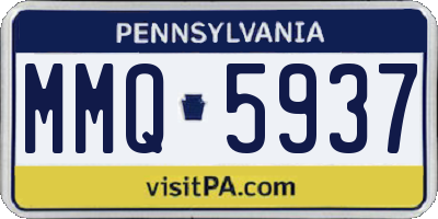 PA license plate MMQ5937