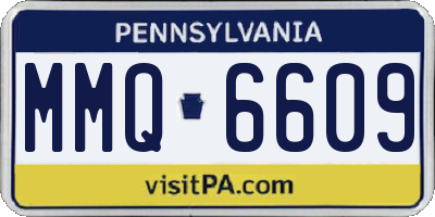 PA license plate MMQ6609