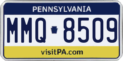 PA license plate MMQ8509