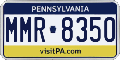 PA license plate MMR8350