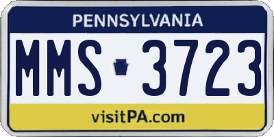 PA license plate MMS3723
