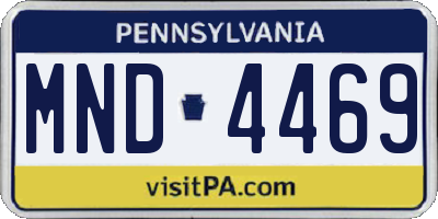 PA license plate MND4469