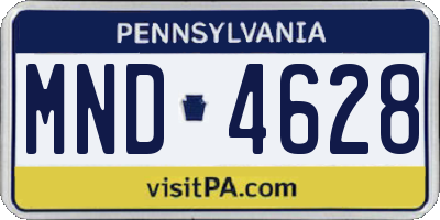 PA license plate MND4628