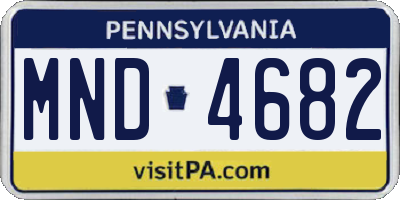 PA license plate MND4682