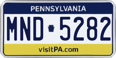 PA license plate MND5282