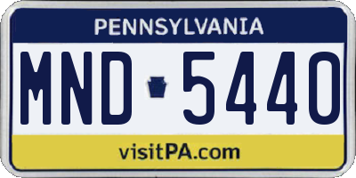 PA license plate MND5440
