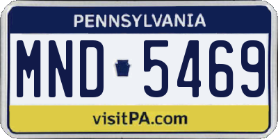 PA license plate MND5469