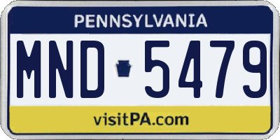 PA license plate MND5479