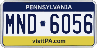 PA license plate MND6056