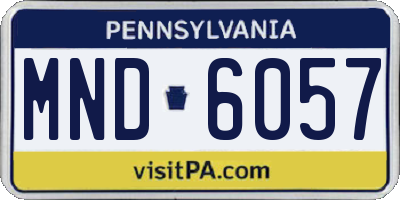 PA license plate MND6057