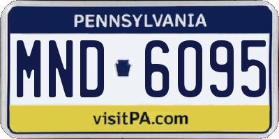PA license plate MND6095