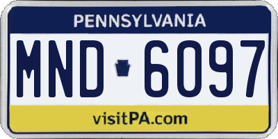 PA license plate MND6097