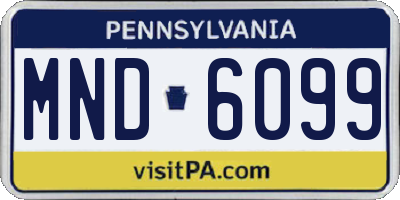 PA license plate MND6099