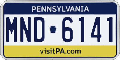 PA license plate MND6141