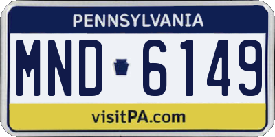 PA license plate MND6149
