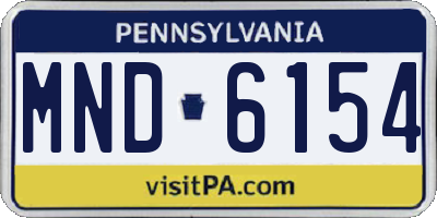 PA license plate MND6154
