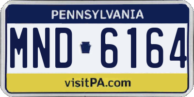 PA license plate MND6164