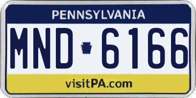 PA license plate MND6166