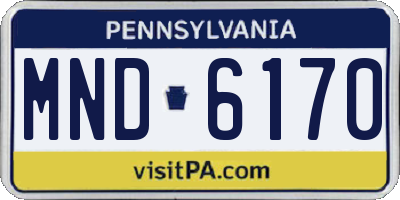 PA license plate MND6170
