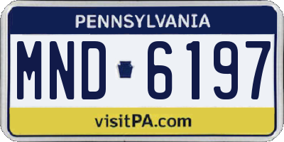 PA license plate MND6197