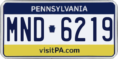 PA license plate MND6219