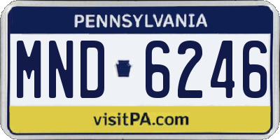 PA license plate MND6246