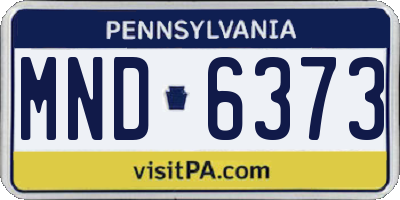PA license plate MND6373