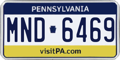 PA license plate MND6469