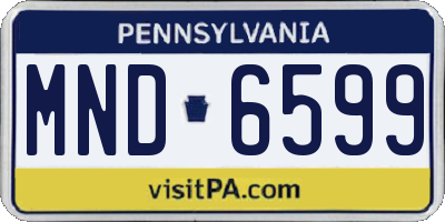 PA license plate MND6599