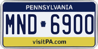 PA license plate MND6900